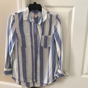 Button down strip shirt